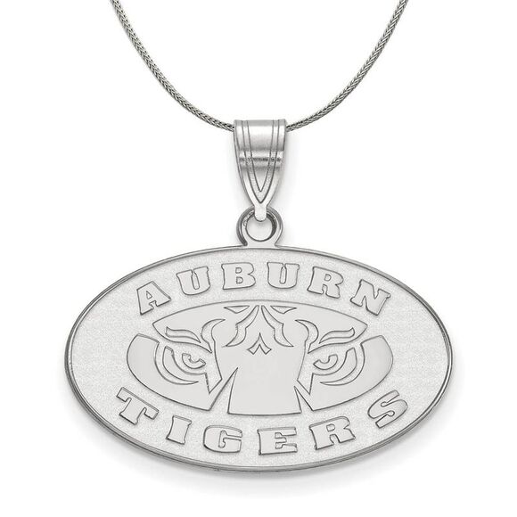 Sterling Silver Auburn U. Medium Pendant Necklace - 24 Inch